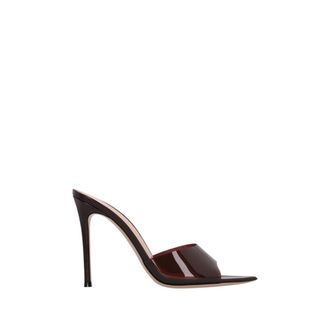 Gianvito Rossi Heeled Mules, female, Brown, Size: 10 US Glass Vernice Heeled Mules 55
