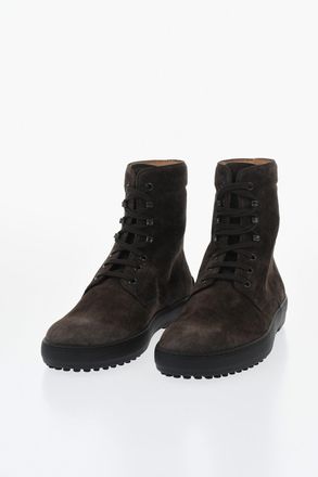Tod's Stivali In Suede Con Stringhe Tods