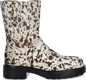Copenhagen mottled ankle boots - White