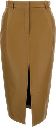 Khaite Anden Leather Skirt