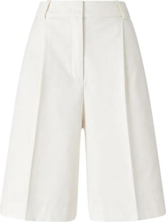 Pinko Bryana Bermuda Shorts - Dames - Korte Broeken - Wit - M - Katoen - Korte Broeken