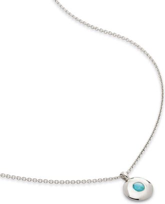 Monica Vinader December turquoise necklace - women - Recycled Silver - One Size