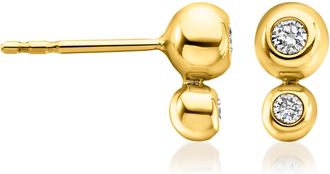 RS Pure by Ross-Simons Bezel-Set Lab-Grown Diamond Drop Earrings in 18kt Gold Over Sterling
