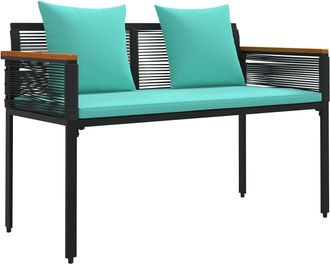 vidaXL Banco De Exterior 2 -seater 117 X 54 X 74.5 Cm Rat&aacute;n Sint&eacute;tico Vidaxl