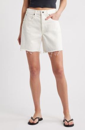 Slvrlake Denim Sienna High Waist Cutoff Denim Shorts in White at Nordstrom Rack, Size 32