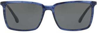 Brooks Brothers 58mm Rectangular Sunglasses in Navy Horn/Grey Blue at Nordstrom