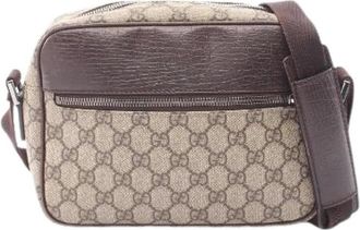 Gucci Borsa a tracolla GG Supreme in tela rivestita Pre-owned - - Pre-owned - Donna - Marrone - ONE SIZE