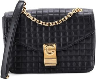 Celine C Bag Quilted Leather Medium shoulder bag - Nero
