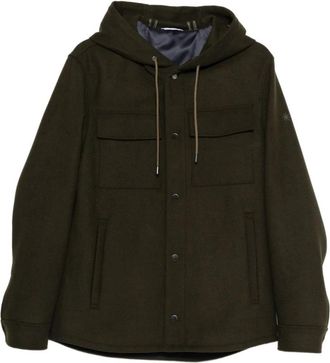 Manuel Ritz Hooded Pocket Jacket - Heren - Zomerjassen - Groen - M - Wol - Jassen