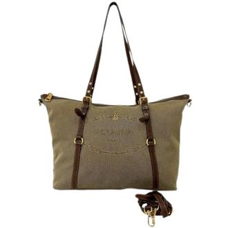 Prada Pre-owned Tote Bags, female, Brown, Size: ONE SIZE Pre-owned Vintage Tote Bag
