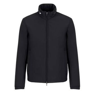 Emporio Armani Essentials Full-Zip Nylon Jacket with Stowaway Hood, Brand Size 50 ( US Size 40 )