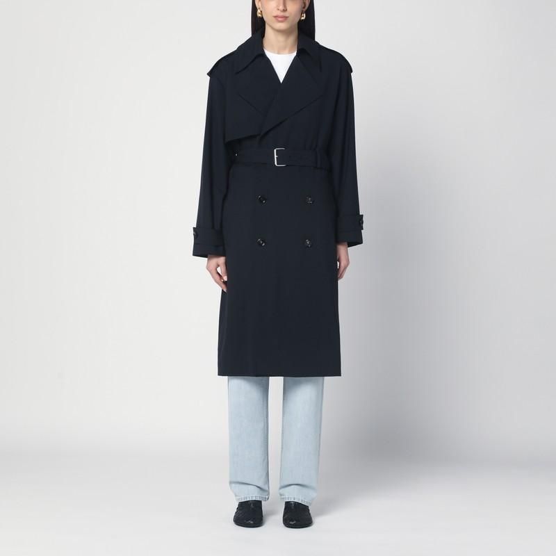 トレンチコート BOTTEGA VENETA Women Trench Coats 812009V4XP0 4246 Black Bottega Veneta - Black Trench Coat | Mitchell Stores