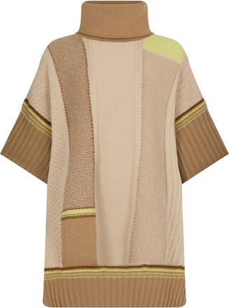 Malo Oversized Trui - Dames - Coltruien - Beige - XS - Kasjmier - Truien & Vesten