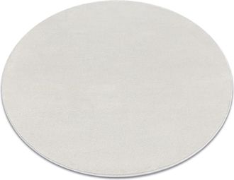 RugsX Rugsx - Alfombra Softy Circulo Llanura Color S&oacute;lido Crema Beige Circulo 120 Cm