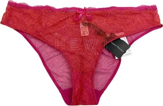Chantal Thomass Fuchsia Pink & Orange Calais Leavers Lace Brief Size L