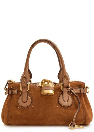 Chlo&eacute; Paddington Suede Shoulder bag - Terracotta - One Size