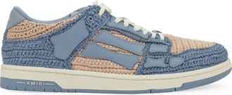 Amiri Beige/Blue Raffia Skel Top Low