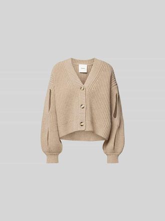 Nanushka Oversized Cardigan mit Kaschmir-Anteil in Sand, Gr&ouml;&szlig;e XS
