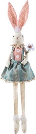 Glitzhome Easter Fabric Girl Bunny with Dangling Legs in Pink at Nordstrom, Size Medium