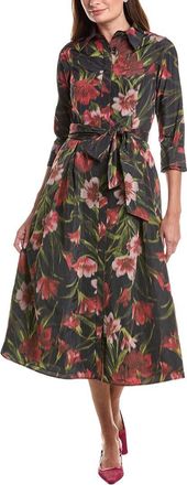 Teri Jon by Rickie Freeman Teri Jon By Rickie Freeman Taffeta Hazy Floral Print Shirtdress