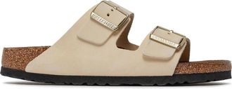 Birkenstock Klassieke leren sandaal - Dames - Sandalen - Beige - 36 EU - Leer - Schoenen