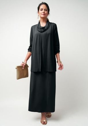 Jessica London 2-Piece Cowlneck Jacket Dress in Deep Teal at Nordstrom, Size 20