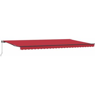 vidaXL Toldo Retr&aacute;ctil Manual Rojo 600 X 350 Cm Tela Vidaxl