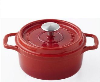 Invicta Cacerola Redonda De Hierro Fundido Esmaltado 20cm Rub&iacute; - 402200