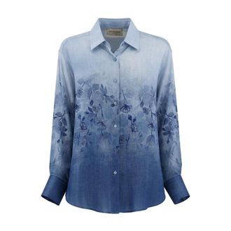 Ermanno Scervino Shirts, female, Blue, Size: S Shirt