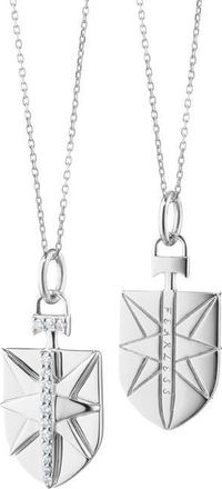 Monica Rich Kosann Mini Fearless Sterling Silver Pendant Necklace at Nordstrom, Size 18