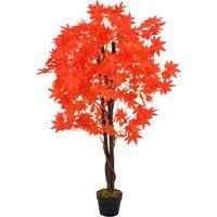 OEM Arce Artificial Con Maceta, Rojo, 120 Cm - Crezuo