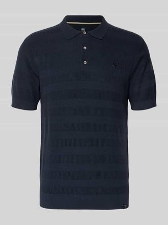 Lerros Slim Fit Poloshirt mit Logo-Stitching in Marine, Gr&ouml;&szlig;e XXXL