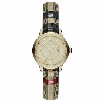 Burberry Het Klassieke Horloge - Dames - Horloges - Geel - ONE Size - Leer - Accessoires