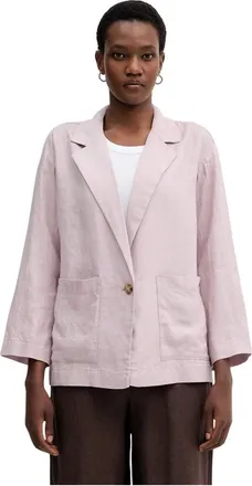 Benetton Linnen Blazer - Dames - Jassen - Paars - Maat: XS Linnen