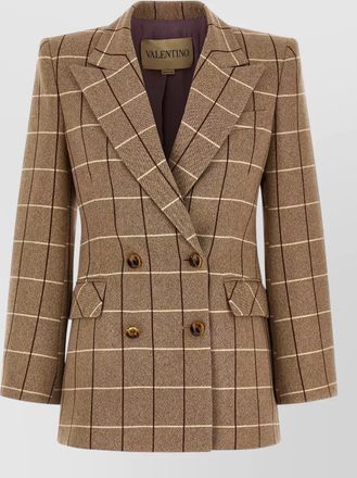 Valentino Garavani valentino tailored check double breasted blazer