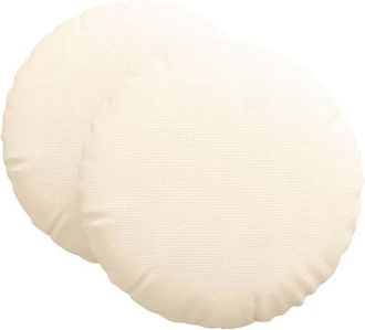 vidaXL Cojines Para Asiento 2 Pcs Crema &Oslash; 80 Cm Tela De Pana Vidaxl