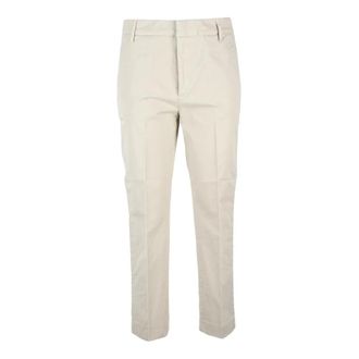 Dondup Nima Cropped Broeken - Dames - Vrijetijds broeken - Beige - W26 - Katoen - Broeken