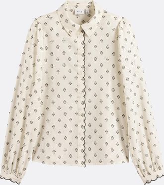 Vila Hemd met print en fantasiekraag