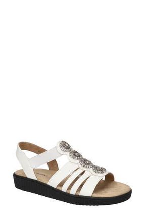 Easy Street Samira Embellished Sandal in White at Nordstrom Rack, Size 6