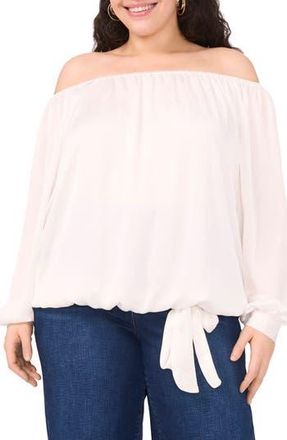 Vince Camuto Off the Shoulder Long Sleeve Top in New Ivory at Nordstrom Rack, Size 2X