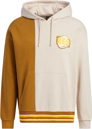 adidas (WMNS) adidas color block striped sports long-sleeved hoodie brown tan IA6817