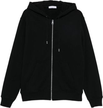 Givenchy Black Solid Zip Up Hoodie