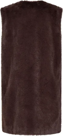 Herno Faux Fur Vest - Brown