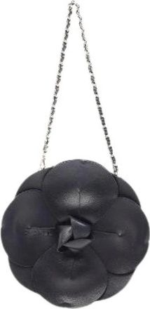 Chanel Pre-owned Camelia Lambskin Handbag - Dames - Vintage Schoudertas - Zwart - ONE Size - Vintage