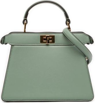 Fendi Borsa a tracolla Petite Peekaboo ISeeU in pelle 2010-2025 - Verde