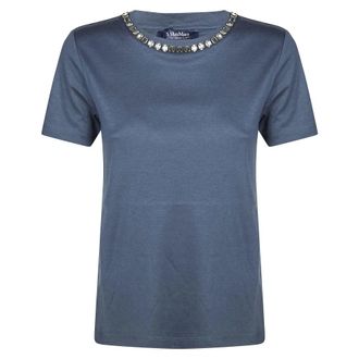 Max Mara T-Shirts, female, Blue, Size: XS Smmbingo T-Shirt MM