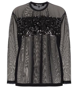 Junya Watanabe Sequined mesh top