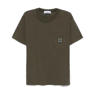 Stone Island Stijlvolle T-shirts en Polos - Heren - T-shirts - Groen - 2XL - Tops