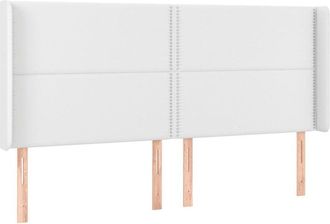 vidaXL Cabecero Con Led Cuero Sint&eacute;tico Blanco 183x16x118/128 Cm Vidaxl