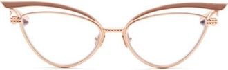 Valentino V - Glassliner Gold Cat-Eye Frame Eyeglasses